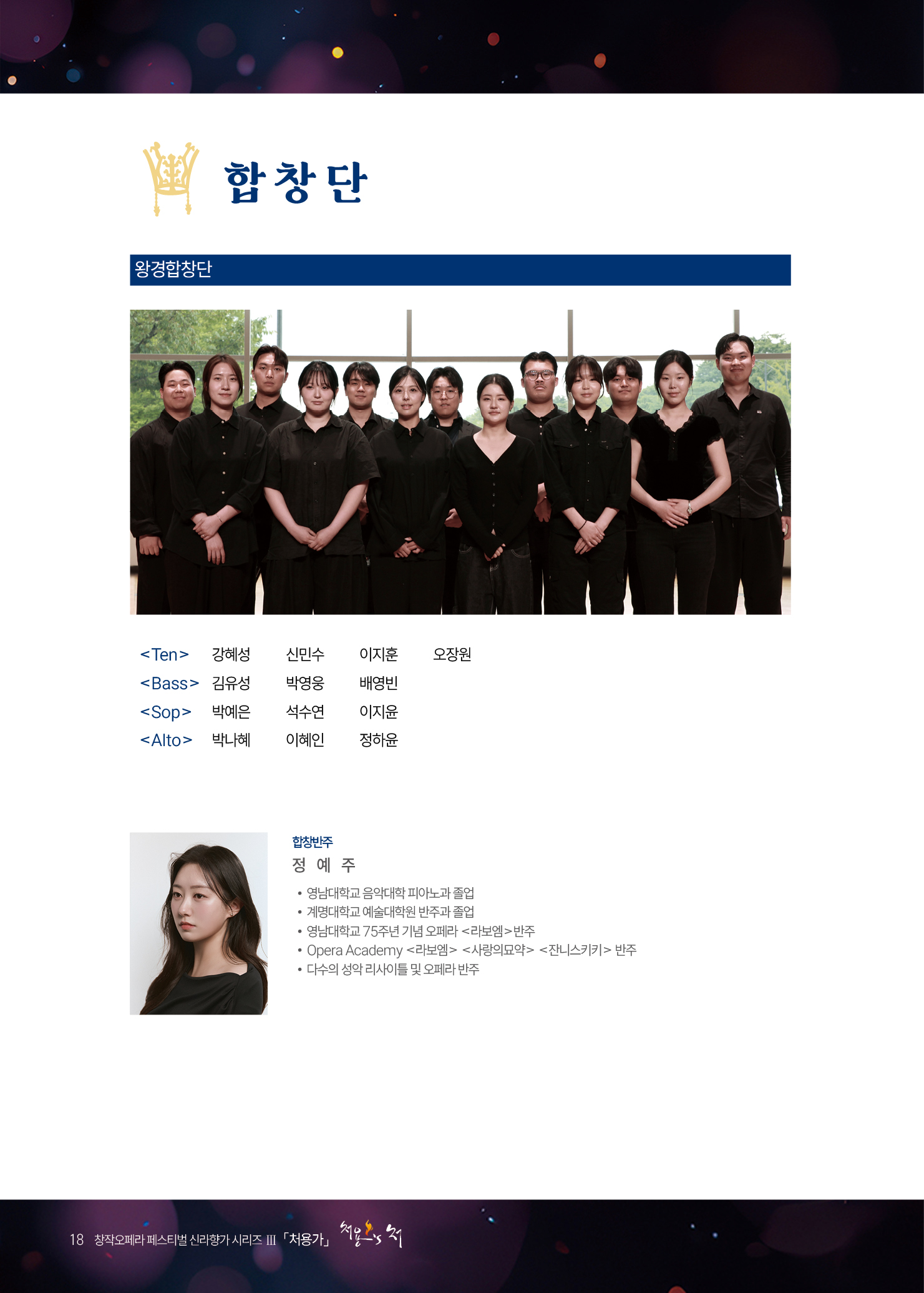 처용의처 공연 출연진