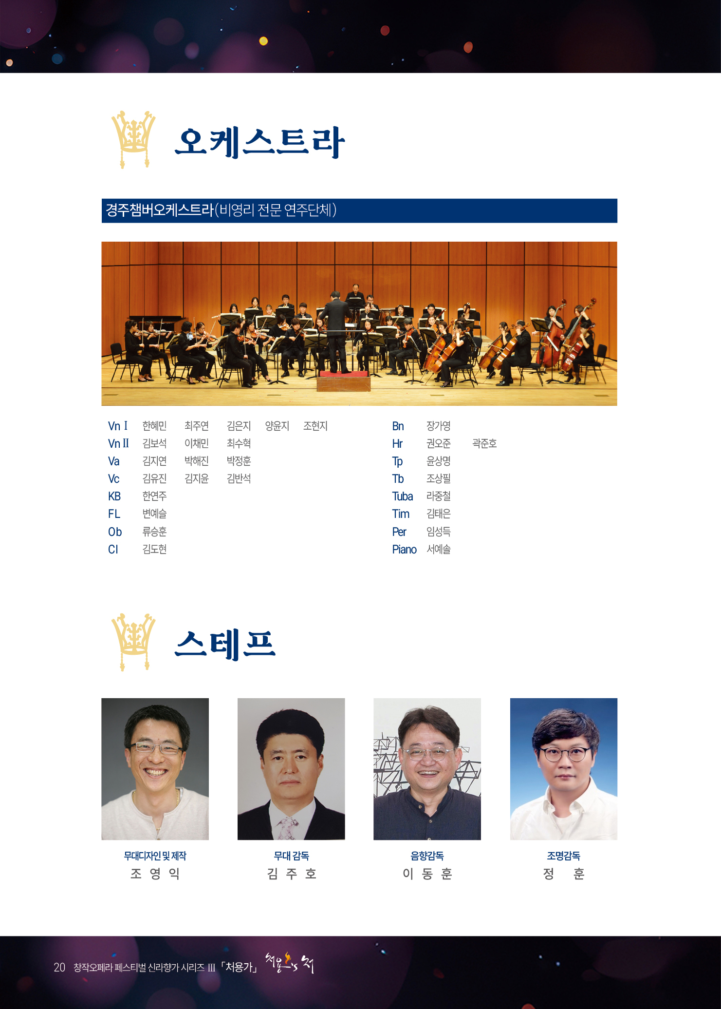 처용의처 공연 출연진