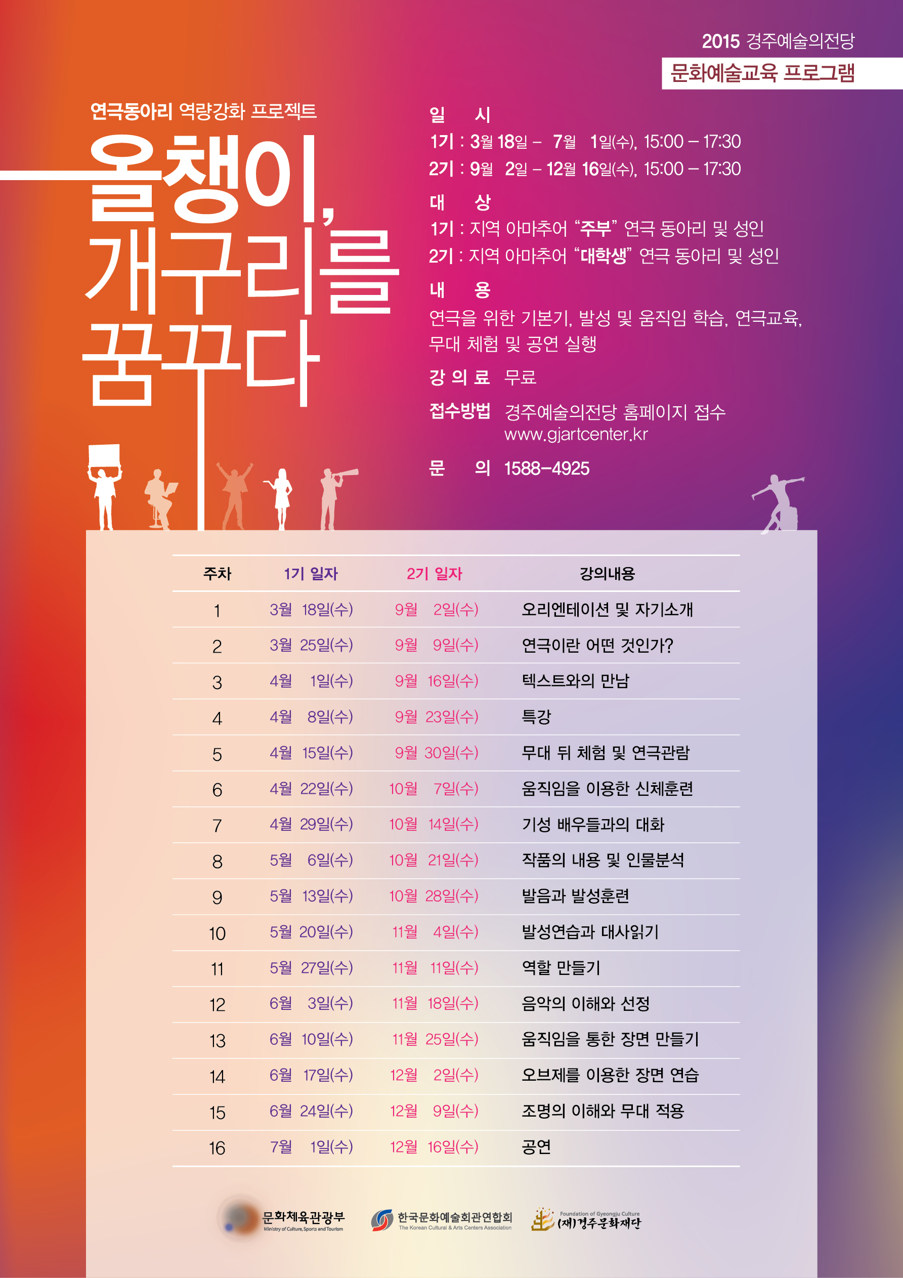 2015 연극동아리 역량강화 프로젝트 <올챙이,개구리를 꿈꾸다> : 2기