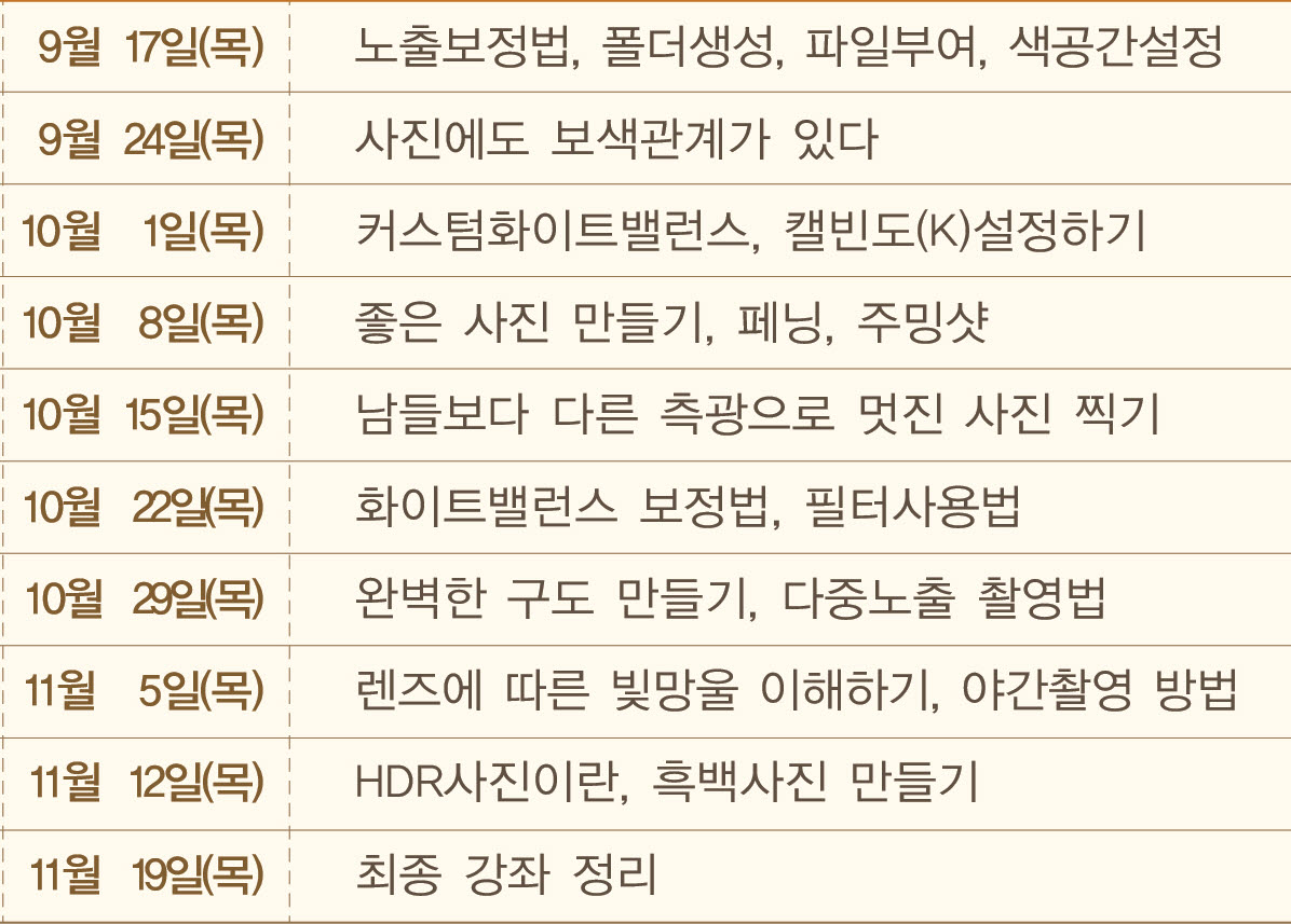 2015 재능기부프로젝트<사진작가 양성교실>- 하반기