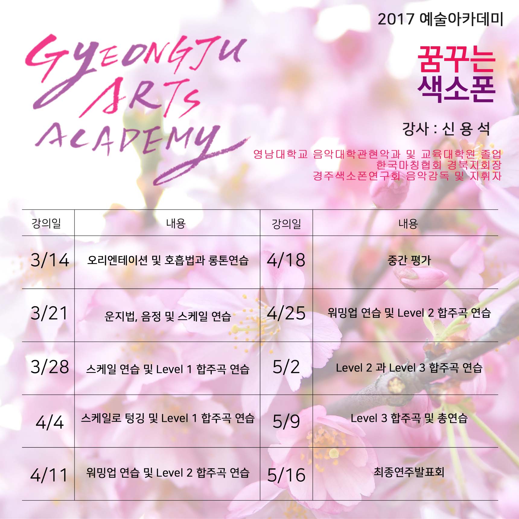 2017 상반기 예술아카데미 <꿈꾸는 색소폰>