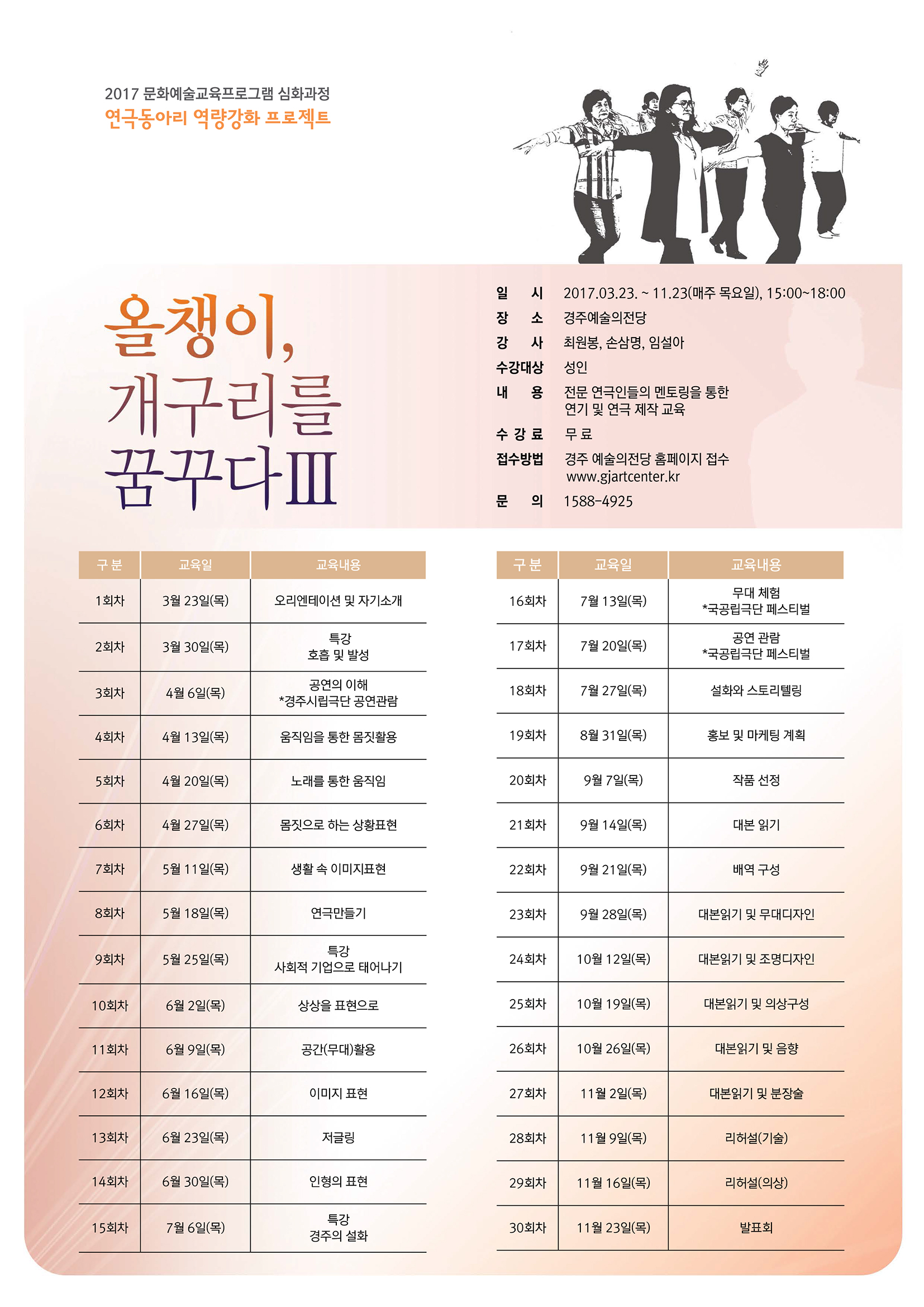 <올챙이,개구리를 꿈꾸다3>연극반 수강생 모집